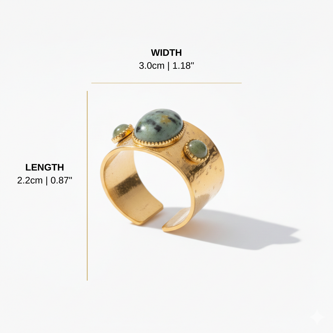Nyasah Green Stone Ring