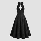Ismerie Midi Dress | Floral Jacquard Corset