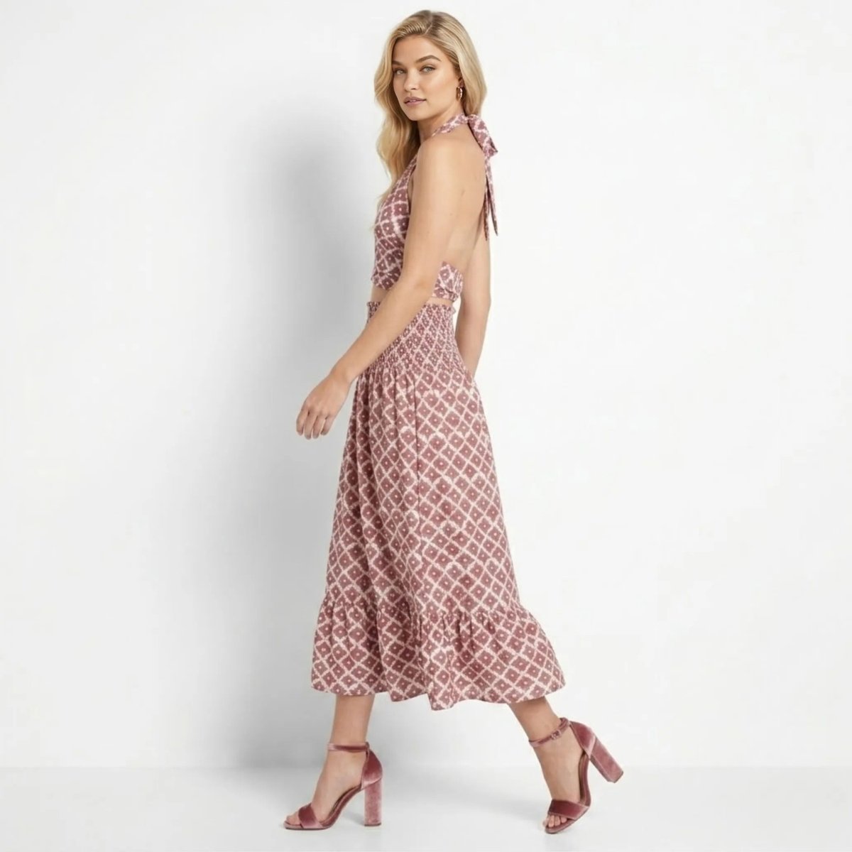 Alvara Midi Two Piece Skirt Set