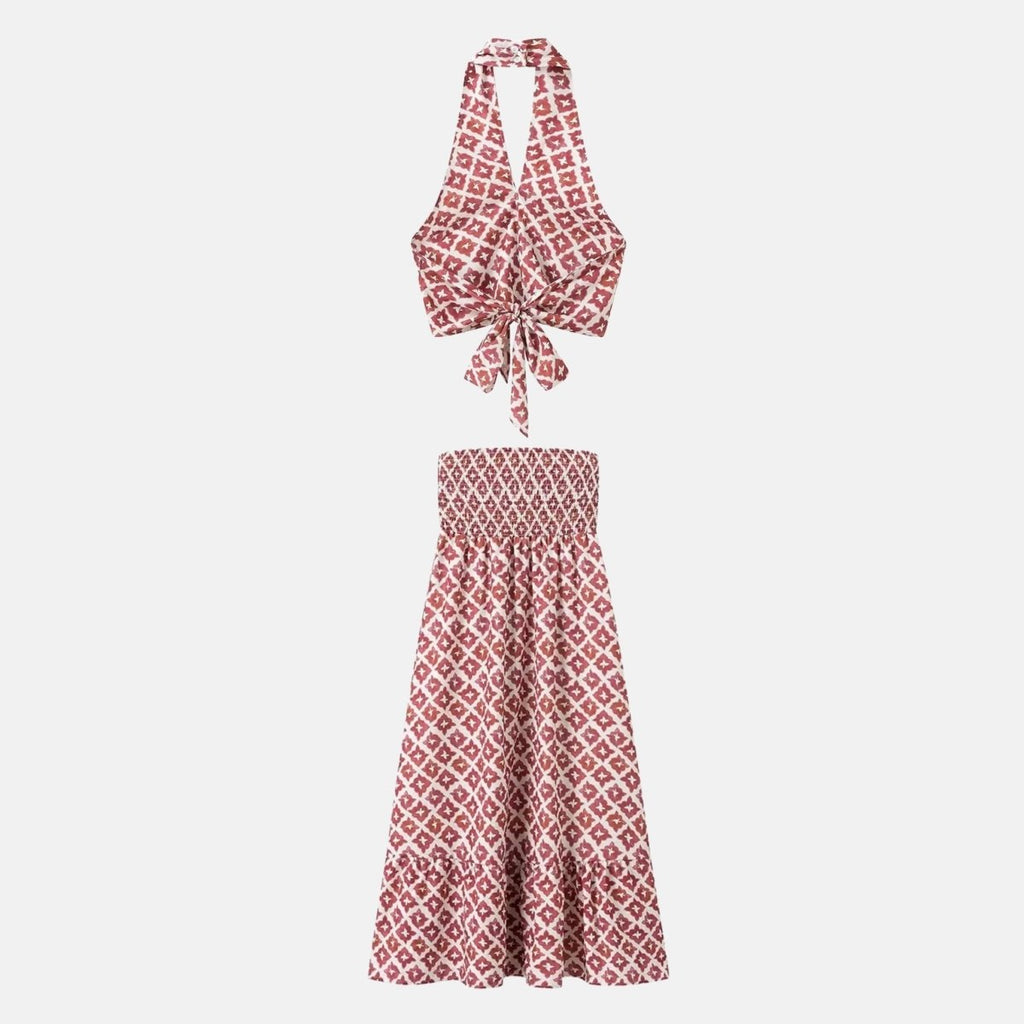 Alvara Midi Two Piece Skirt Set