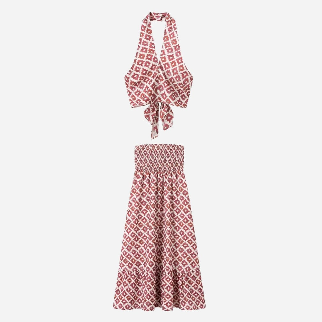 Alvara Midi Two Piece Skirt Set