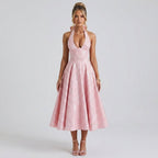 Ismerie Midi Dress | Floral Jacquard Corset