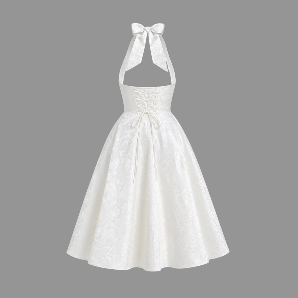 Ismerie Midi Dress | Floral Jacquard Corset