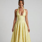 Ismerie Midi Dress | Floral Jacquard Corset